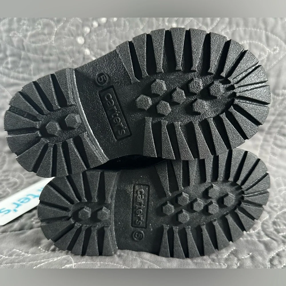 Carter’s Toddler Girls Black Bessy Flat Heel Booties NWT/Box Various Sizes